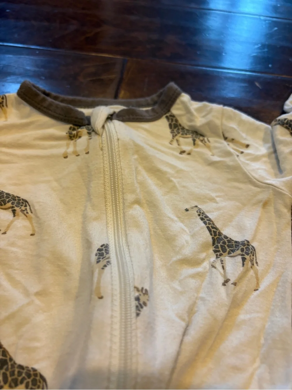 Kyte Baby giraffe bamboo footie pajamas